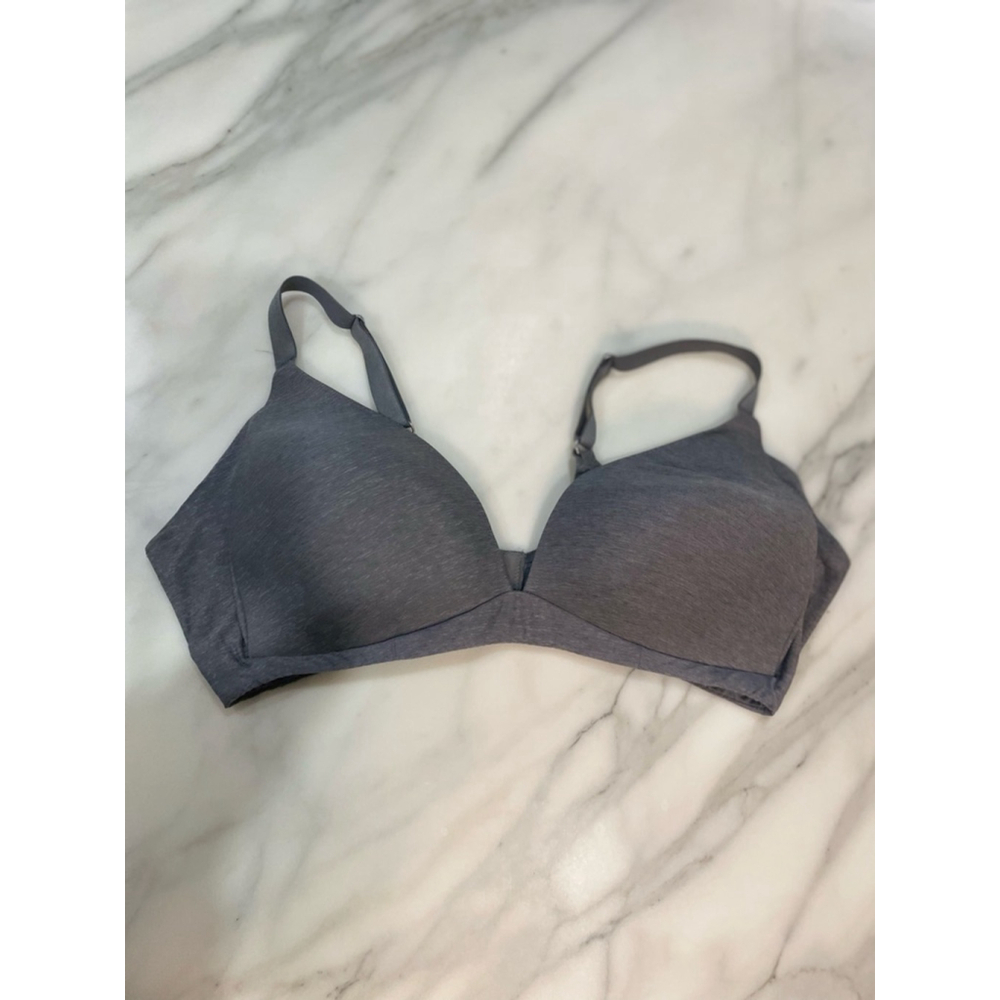 Aerie Real Sunnie Wireless Bra 40D Gray Padded Comfort Grey